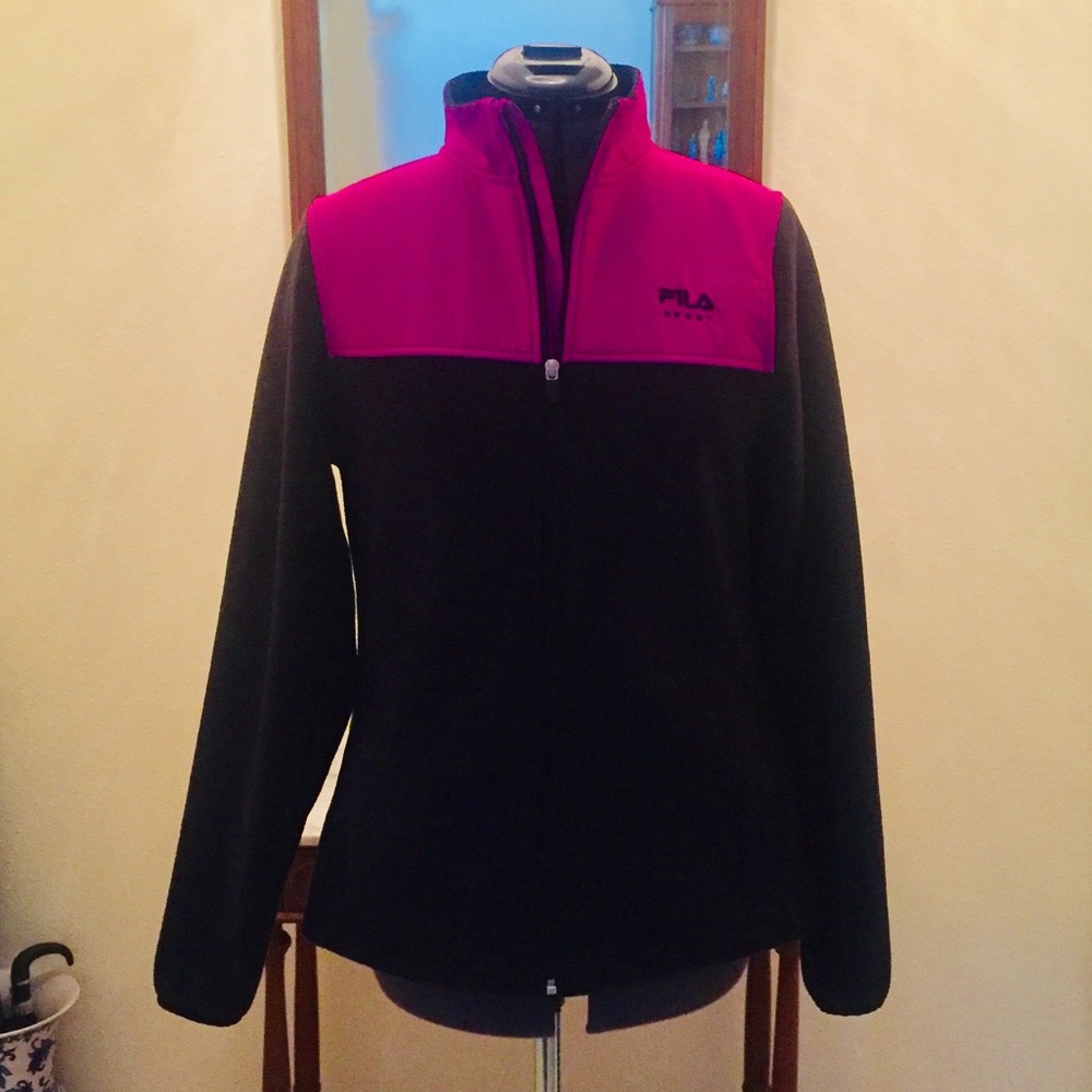 FILA SPORT Women’s Black & Pink Fleece Jacket